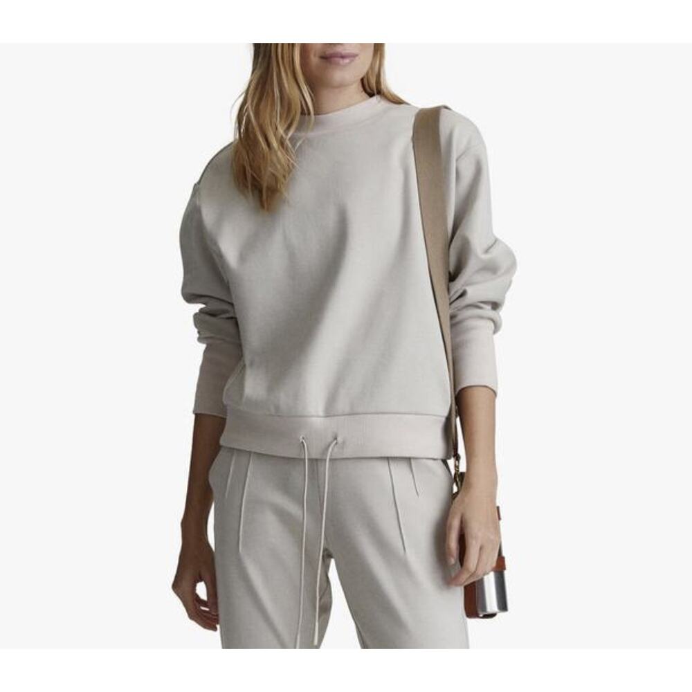 Varley Womens Edith Crop Sweatshirt XS Crew Neck Knit Soft Comfy Cozy Gym Lounge